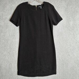Forever 21 Shift Dress Womens Size Small‎ Black Back Zip Short Sleeve Casual
